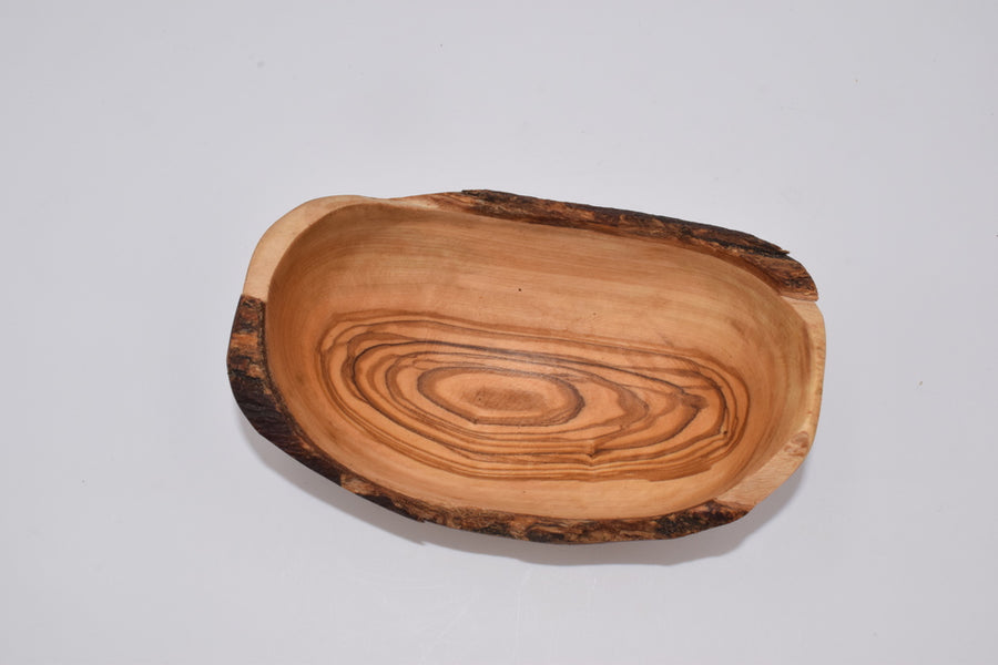 Small rustic bowl in olive wood