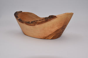 Small rustic bowl in olive wood