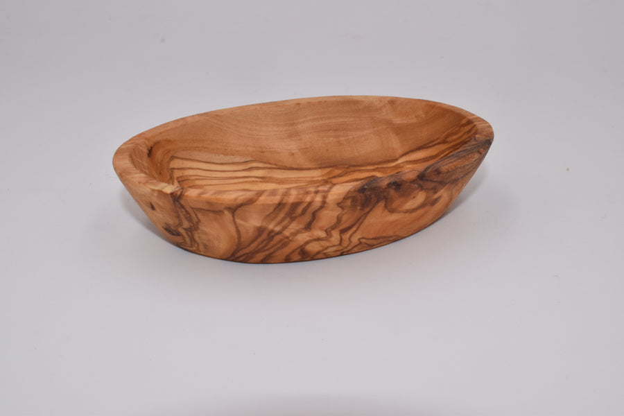 Ciotolina ovale mini in legno d'ulivo