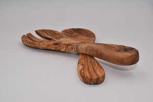 Pair of olive wood cutlery