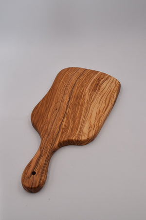 Medium irregular chopping board with olive wood handle