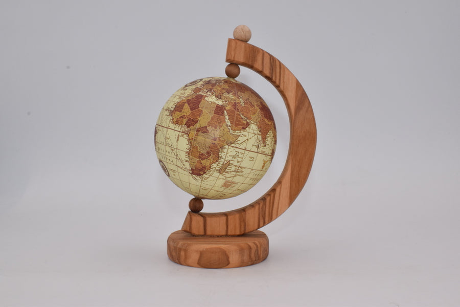 Small globe in olive wood 