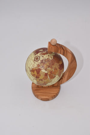 Small globe in olive wood 