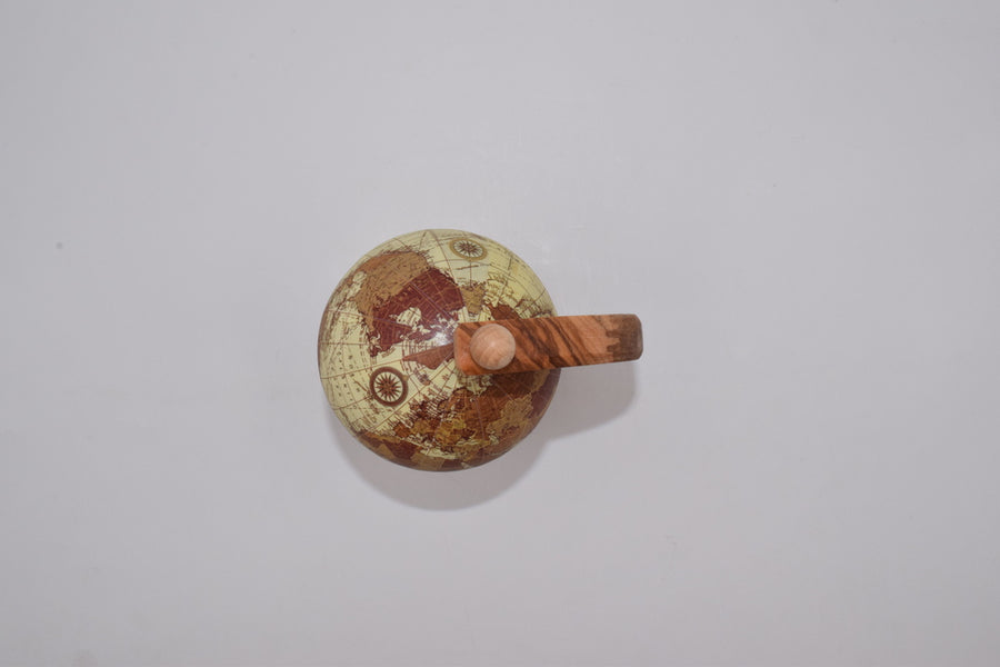Small globe in olive wood 