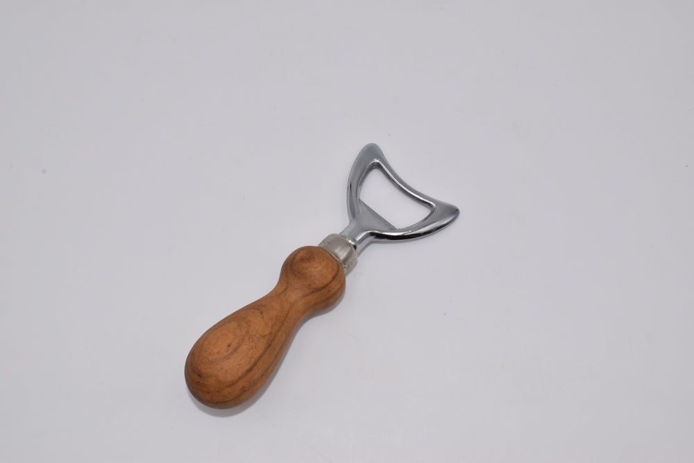 Olive wood bottle opener