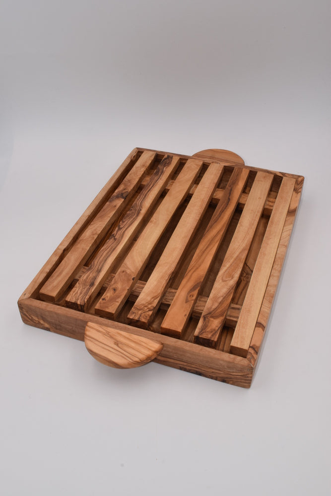 Tagliapane con manici in legno d'ulivo