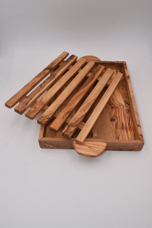 Tagliapane con manici in legno d'ulivo