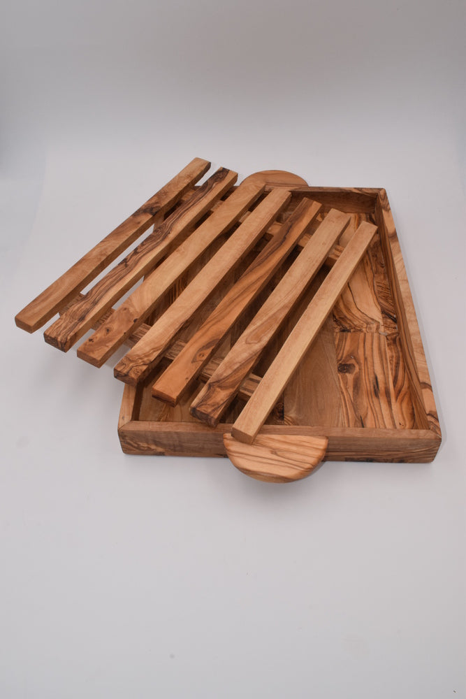 Tagliapane con manici in legno d'ulivo