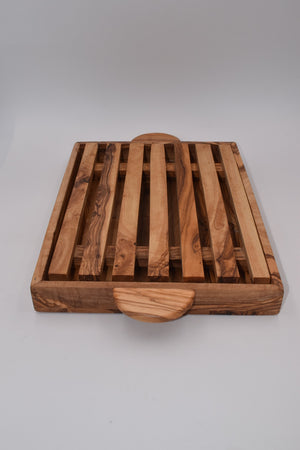 Tagliapane con manici in legno d'ulivo
