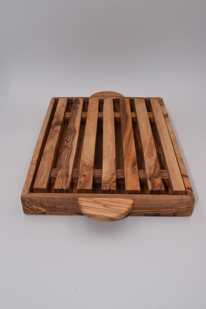Tagliapane con manici in legno d'ulivo
