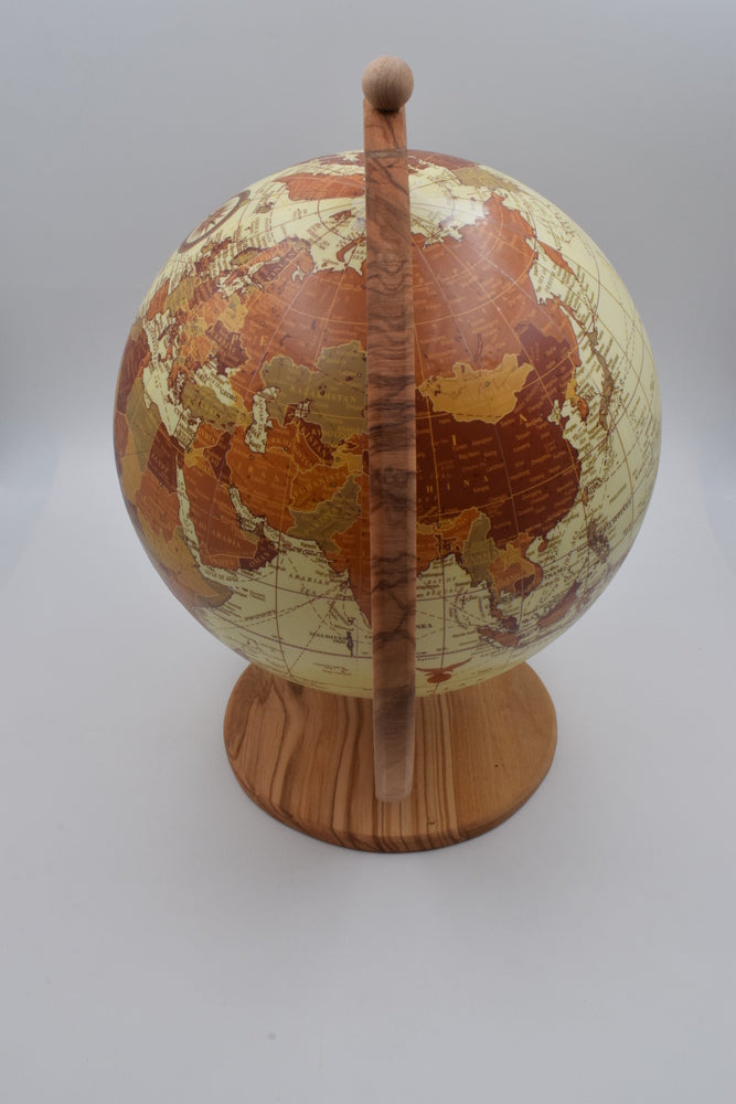 Mega globe in olive wood