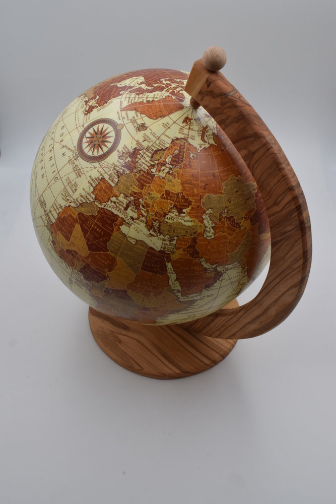 Mega globe in olive wood