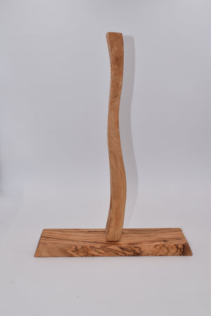 Bottle holder for four bottles in olive wood