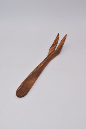 Curved fork in olive wood