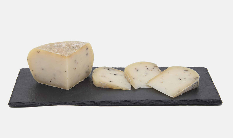 Fresh pecorino cheese with truffle